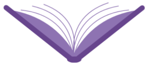 Purple book falling open